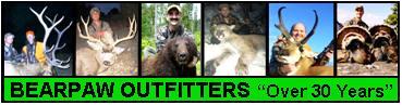 Bearpaw Outfitters - Idaho, Montana, Utah, Washington, Guided or Unguided Hunts