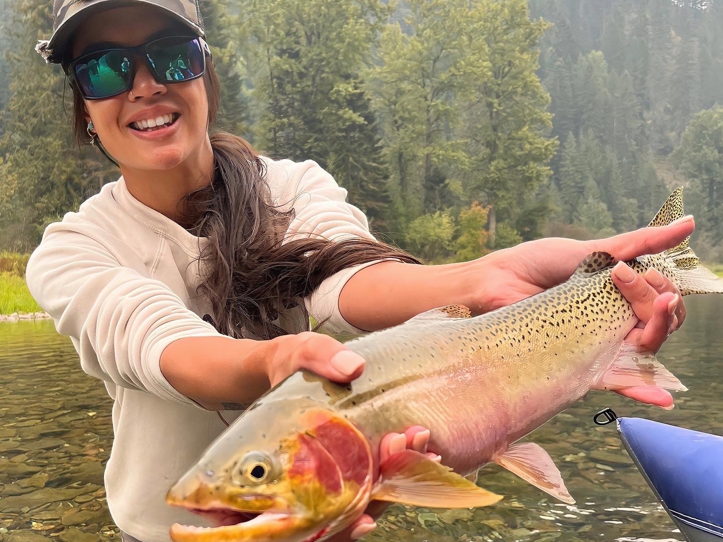 Idaho Fishing Guide Keely With Westslope Cutthroat Trout